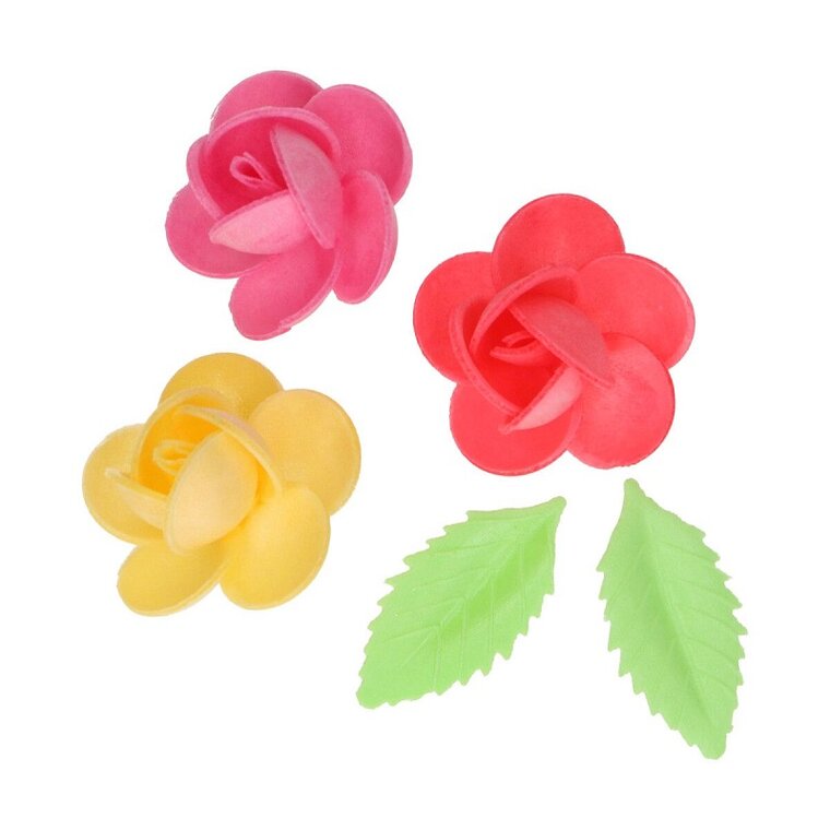 Product Image for FunCakes - Ätbara Oblatblommor, Frangipani med blad 15-pack