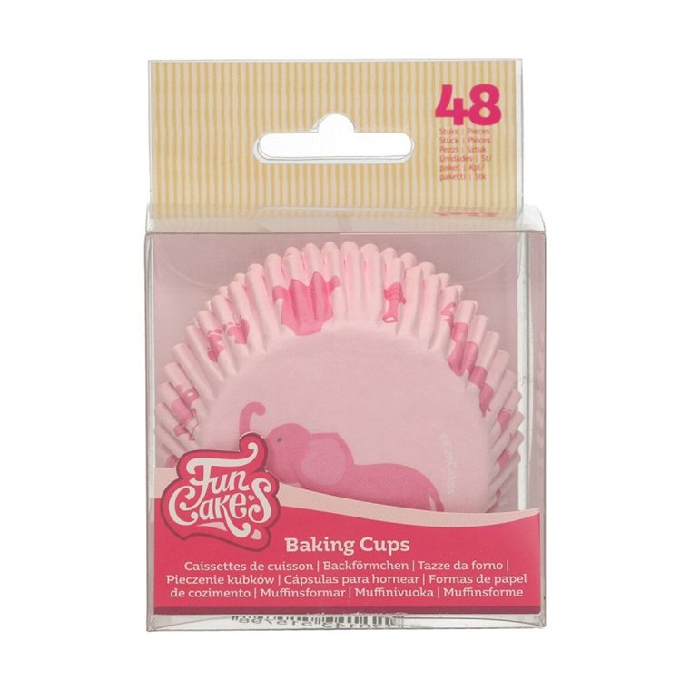 Product Image for FunCakes - Muffinsformar Elefant Rosa 48-pack