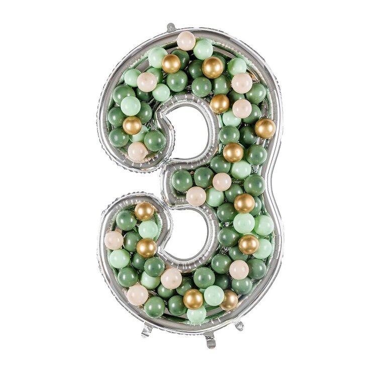 Product Image for Ballongram att dekorera själv 126 cm, siffra 3