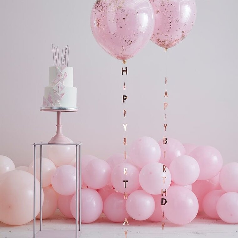 Product Image for Ballongsvans Happy Birthday - Roséguld