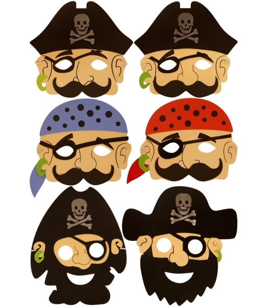 Product Image for Piratmasker av mjukt foam (styckvis)