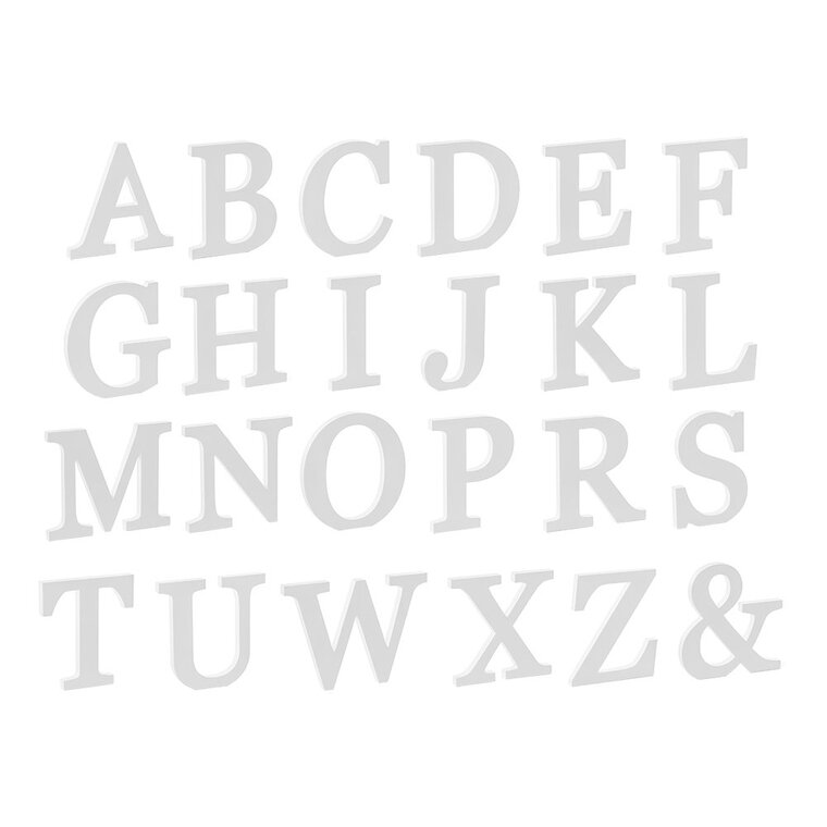 Product Image for Träbokstäver, Vita 20 cm