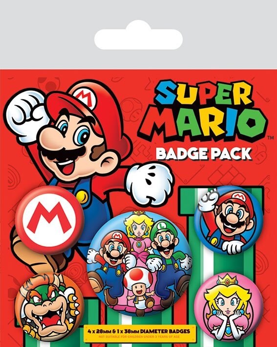 Product Image for Super Mario Bros - Knappar 5-pack