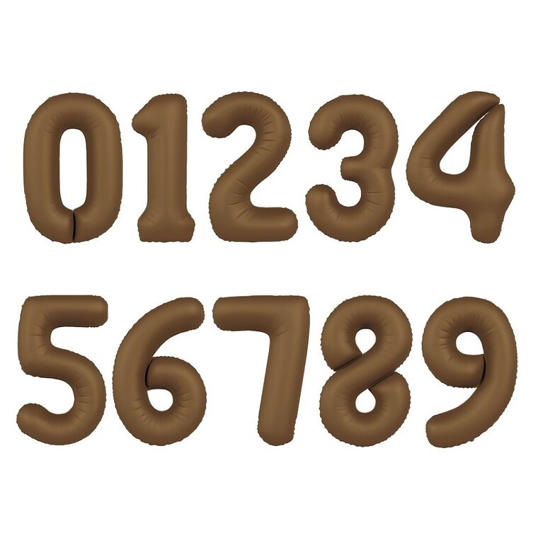 Product Image for Sifferballonger Sidenmatt Chokladbrun 86 cm