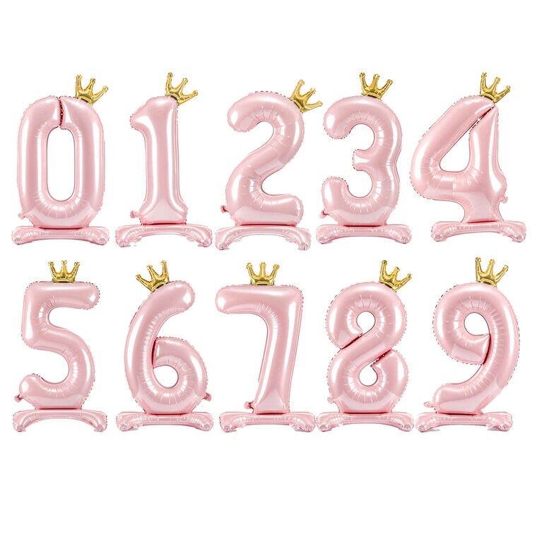 Product Image for Sifferballonger - Stående Rosa Guldkrona 84 cm