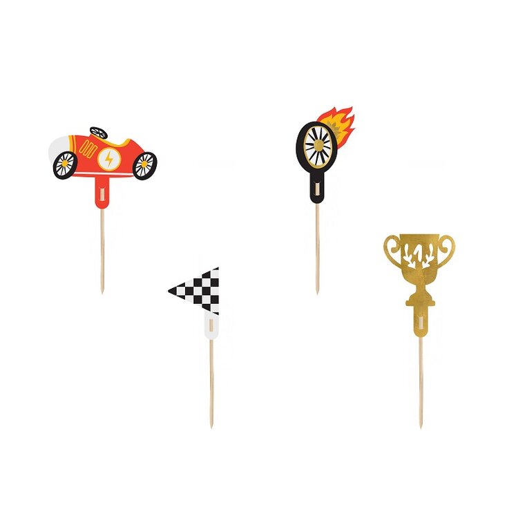 Product Image for Racer Car - Cake Toppers 4-pack