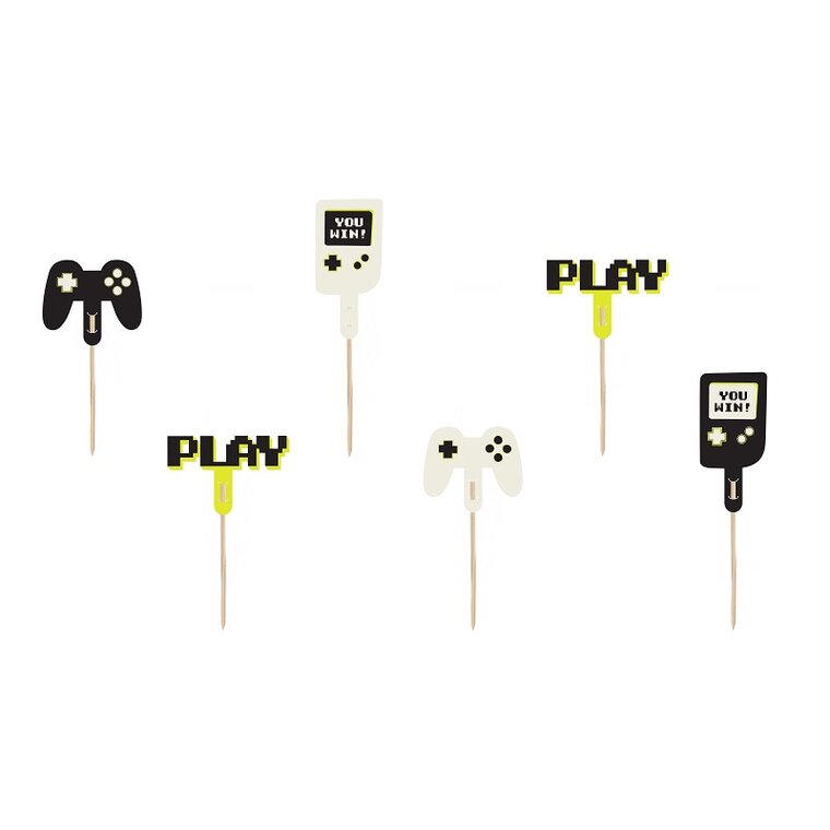 Product Image for Gaming - Cake Toppers 6-pack