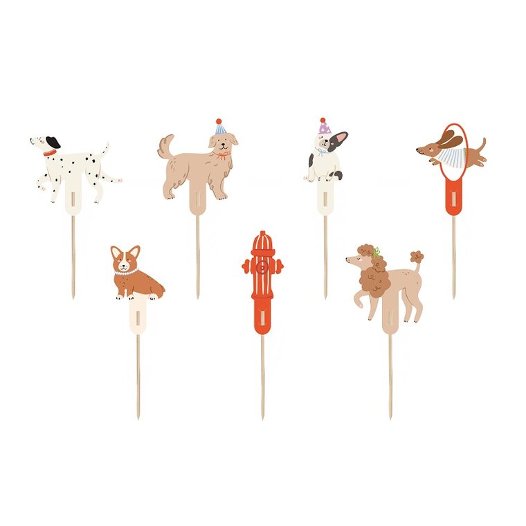 Product Image for Caketoppers - Söta hundar 7-pack
