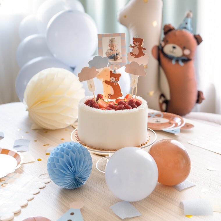 Product Image for Teddy Bear - Cake toppers 1-årskalas 5-pack