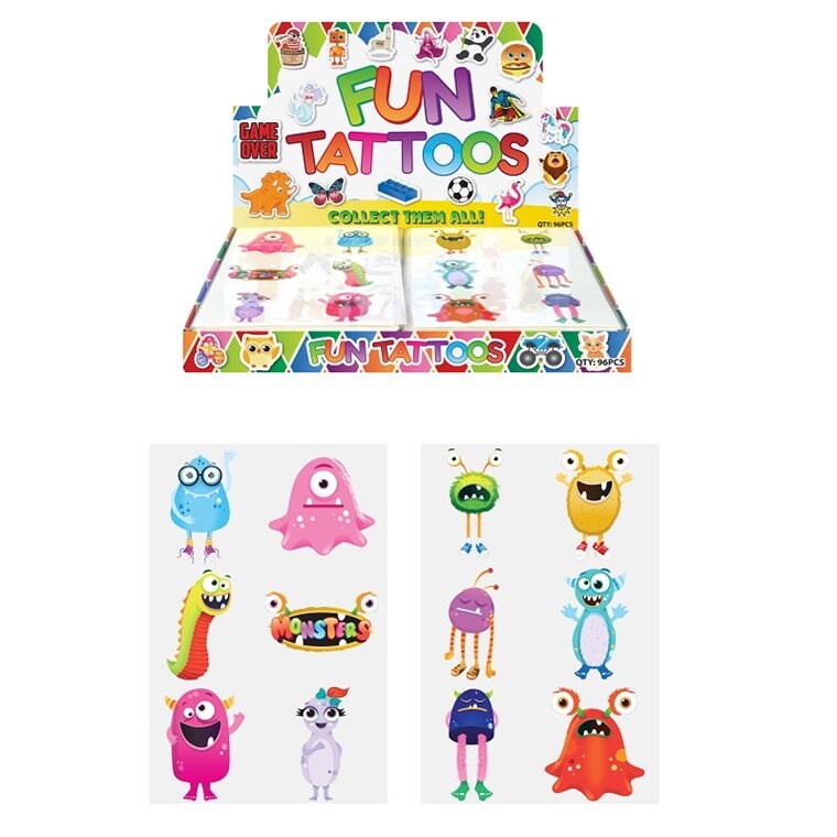 Product Image for Tatueringar med monstermotiv 6-pack