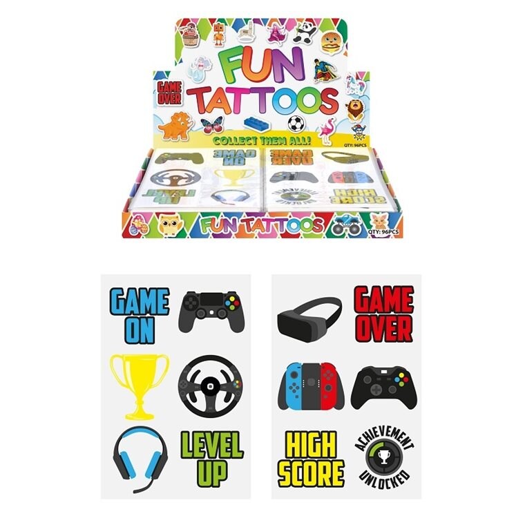 Product Image for Tatueringar med gamingmotiv 6-pack