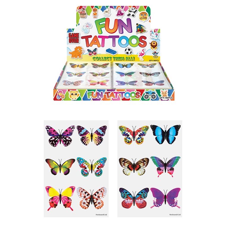 Product Image for Tatueringar med fjärilsmotiv 6-pack