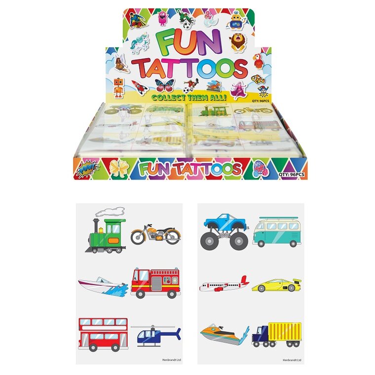 Product Image for Tatueringar med fordonsmotiv 6-pack