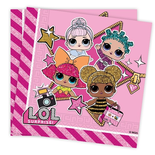 Product Image for LOL Glitterati Metallic - Servetter 20-pack