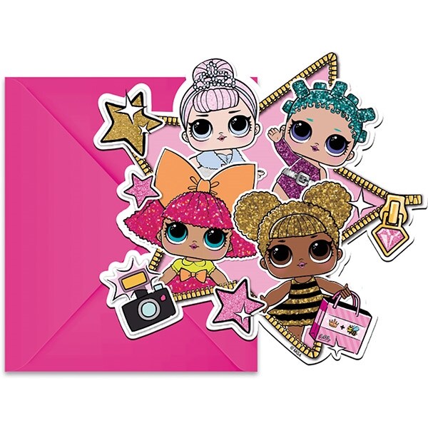 Product Image for LOL Glitterati - Inbjudningskort 6-pack