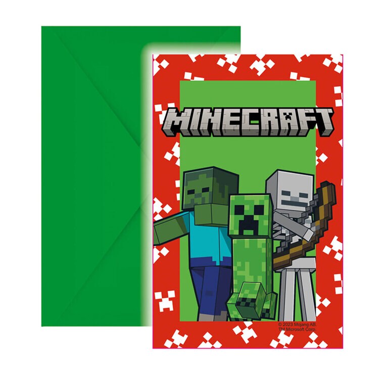 Product Image for Minecraft - Inbjudningskort 6-pack