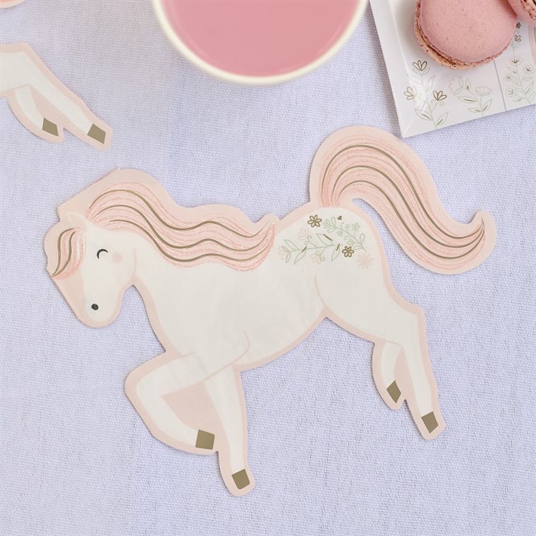 Product Image for Princess White Horse - Servetter 16-pack