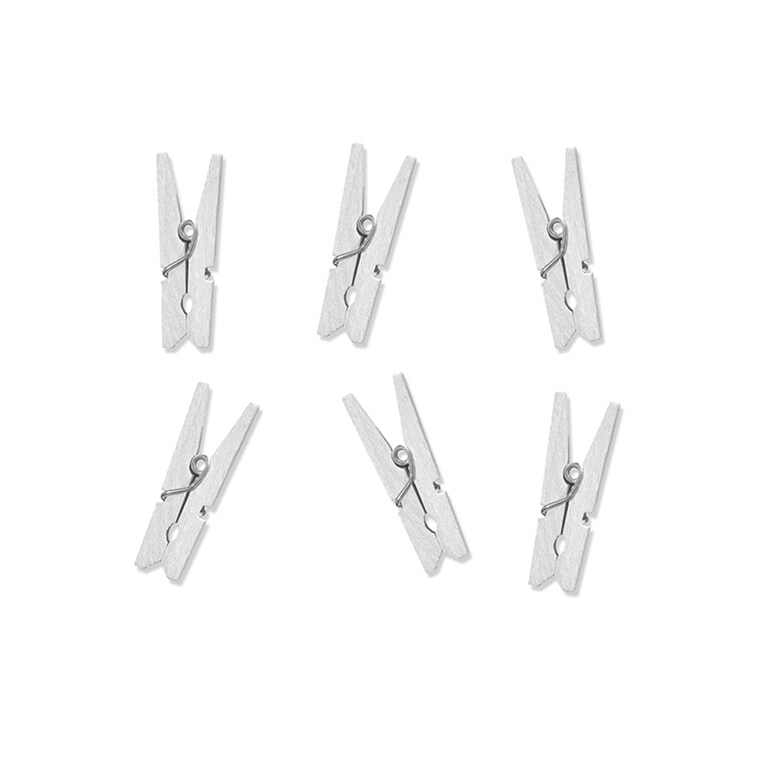 Product Image for Klädnypor av trä i vitt 20-pack