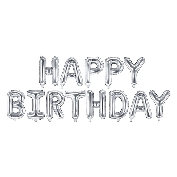 Product Image for Ballonggirlang, Happy Birthday Silver