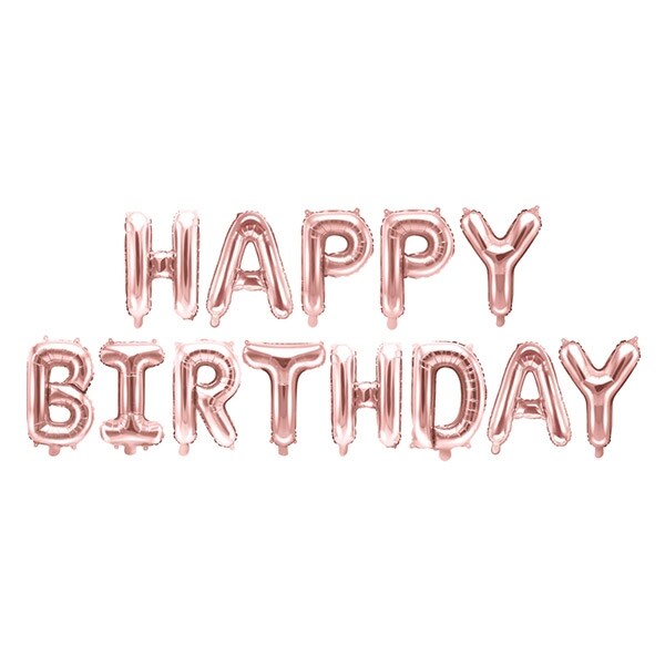 Product Image for Ballonggirlang, Roséguld Happy Birthday