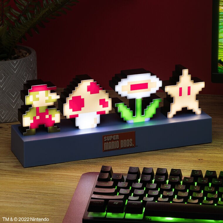 Product Image for Super Mario Bros - Lampa Retro Icons