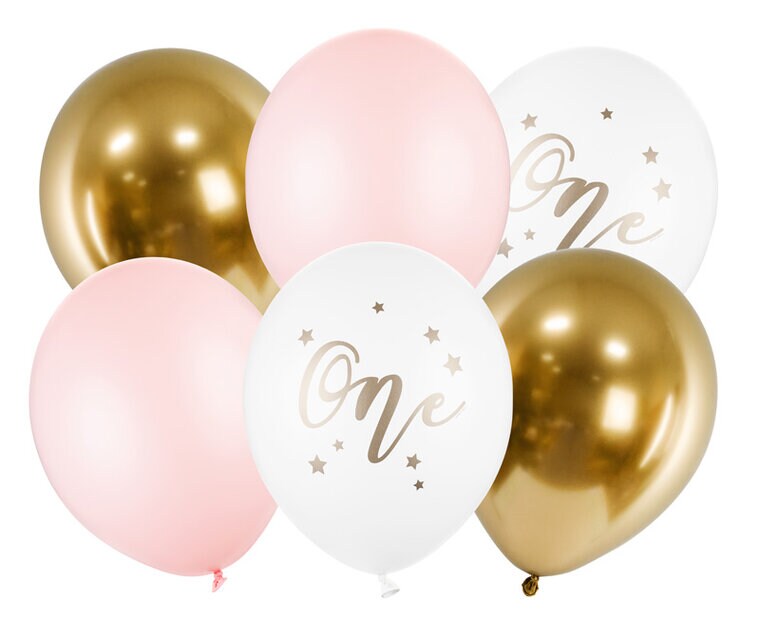 Product Image for Ballongmix 1 år, Rosa 6-pack