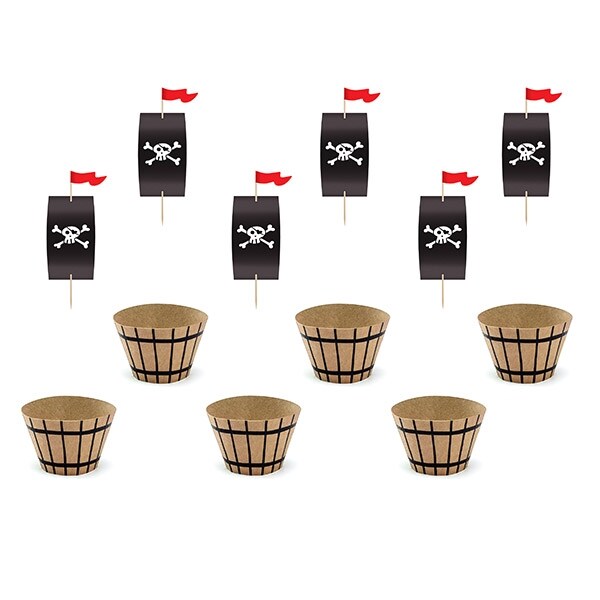Product Image for Cupcake Kit Pirattema, 6-pack