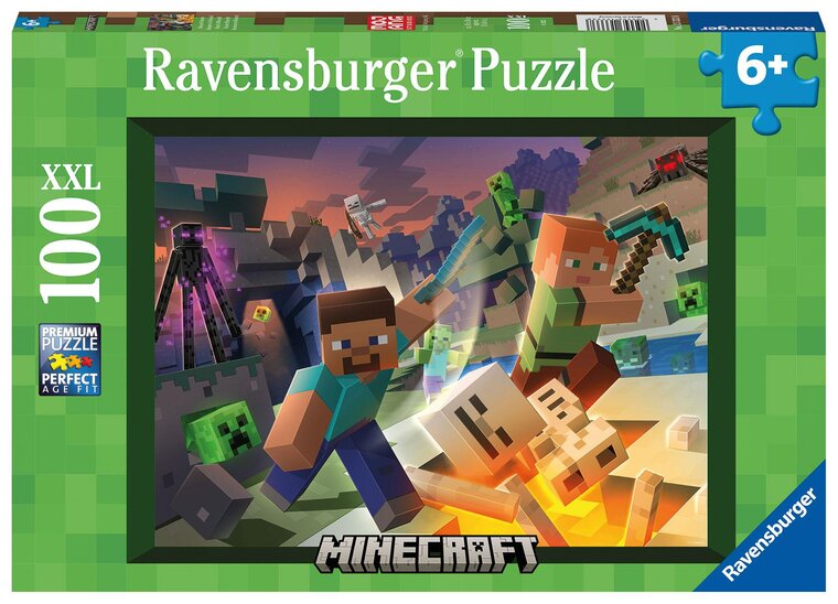 Product Image for Ravensburger Pussel - Minecraft Monsters 100 bitar XXL