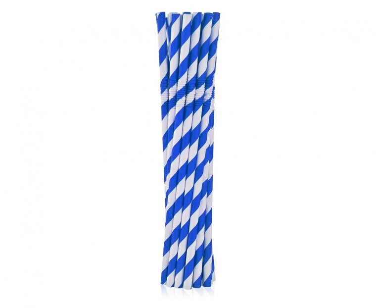 Product Image for Pappsugrör - Randiga Mörkblå 12-pack
