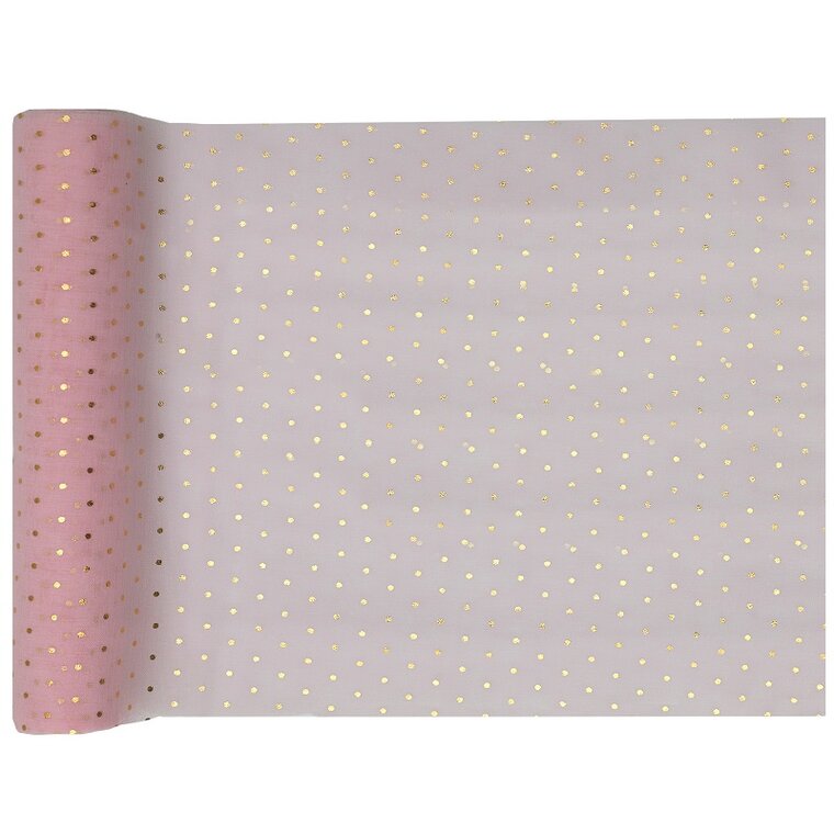 Product Image for Bordslöpare - Rosa med guldprickar 3 meter