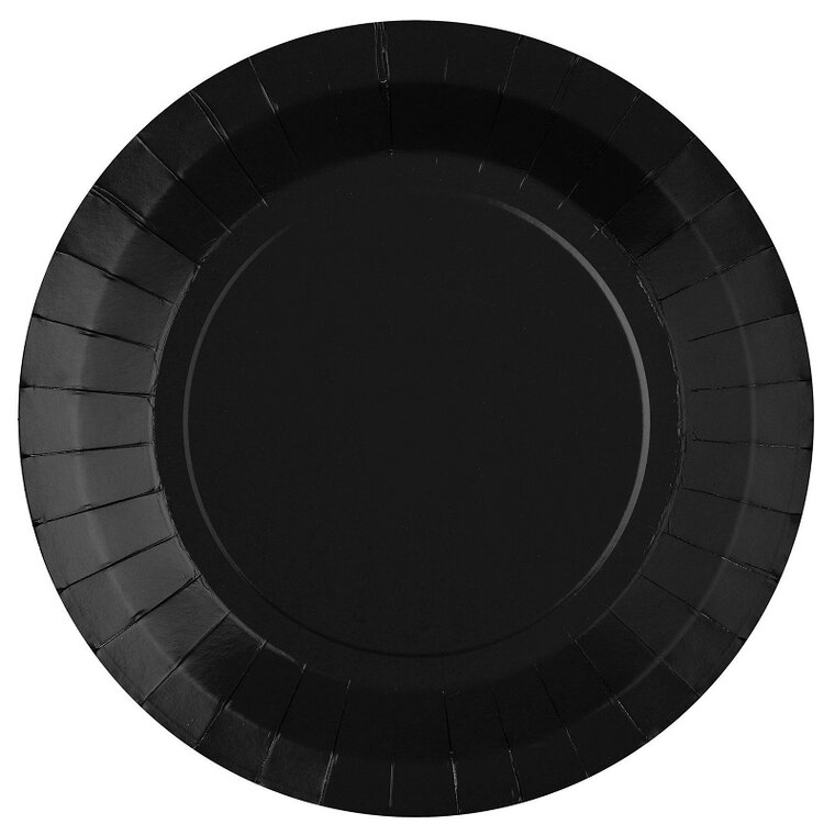 Product Image for Papptallrikar 22,5 cm - Svarta 10-pack
