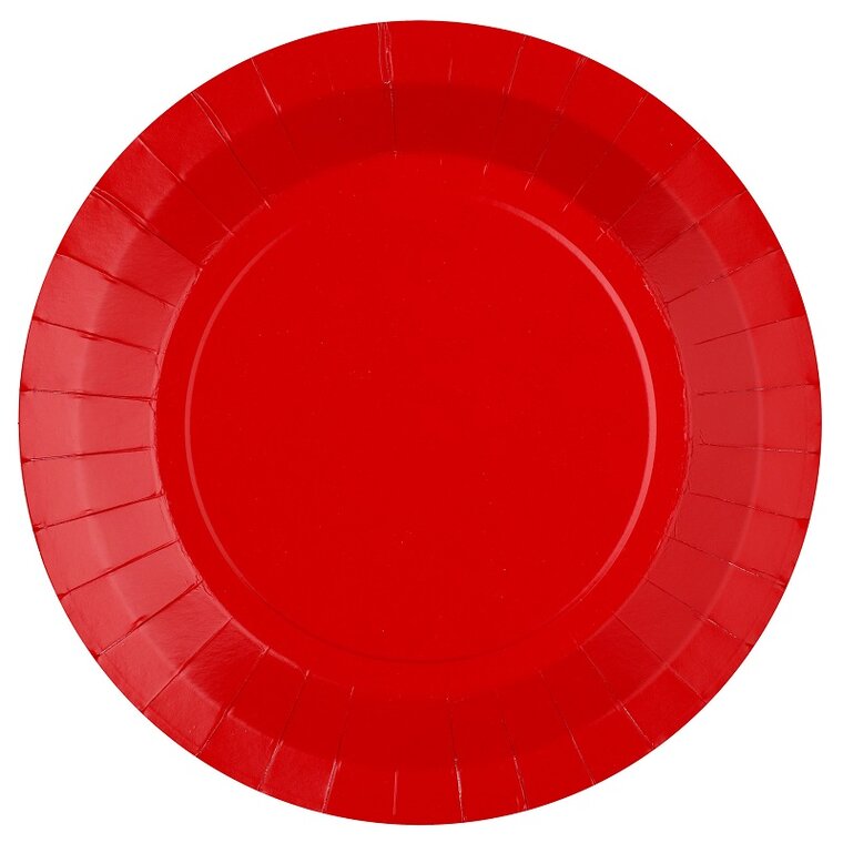Product Image for Papptallrikar 22,5 cm - Röda 10-pack