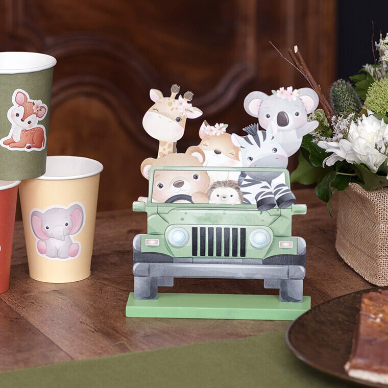 Product Image for Baby Safari - 2D Bordsdekoration i trä 18,5 cm