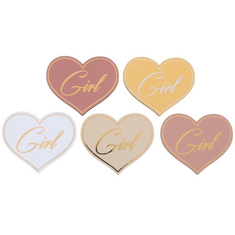 Product Image for Hjärtformad konfetti i trä - Girl