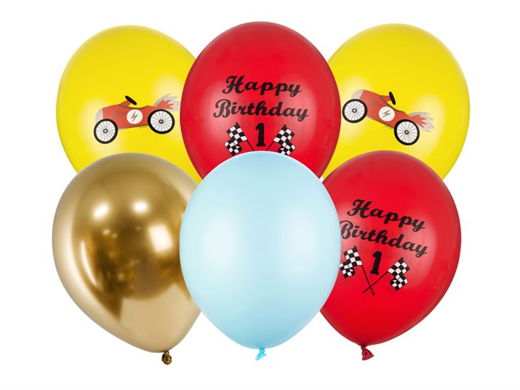Product Image for Ballongmix, Racer car 6-pack