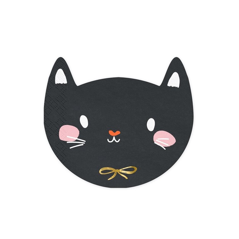 Product Image for Servetter Svart Katt 20-pack