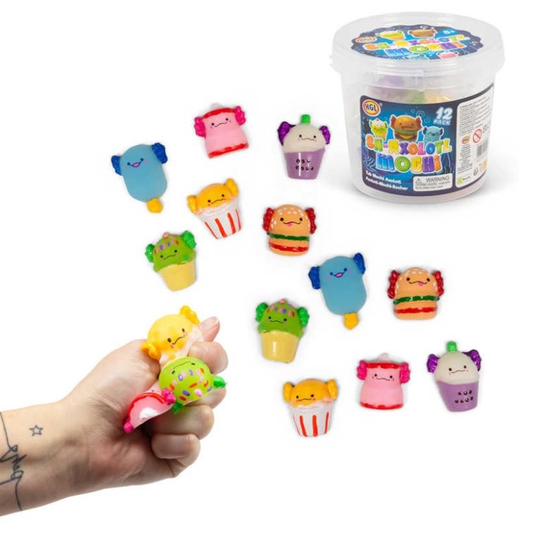 Product Image for Mini Squishy Axolotl Mochi 12-pack