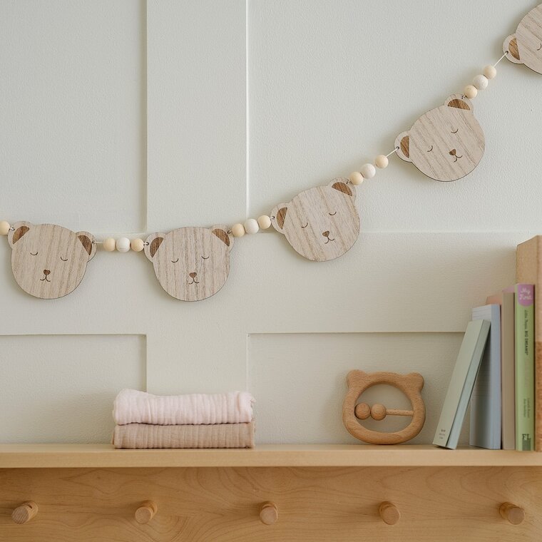 Product Image for Teddybjörn - Girlang i trä 1,5 meter