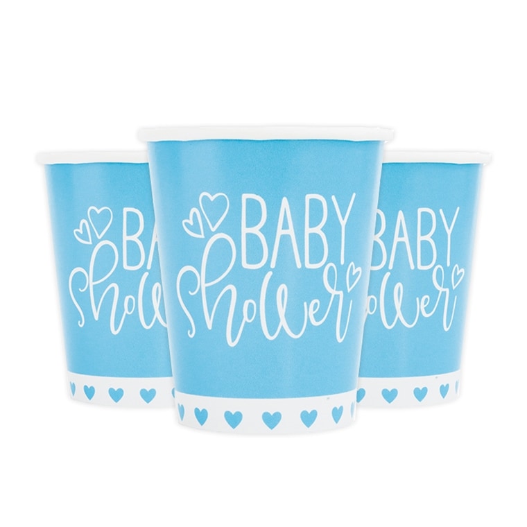 Product Image for Blue Heart Babyshower - Pappmuggar 8-pack
