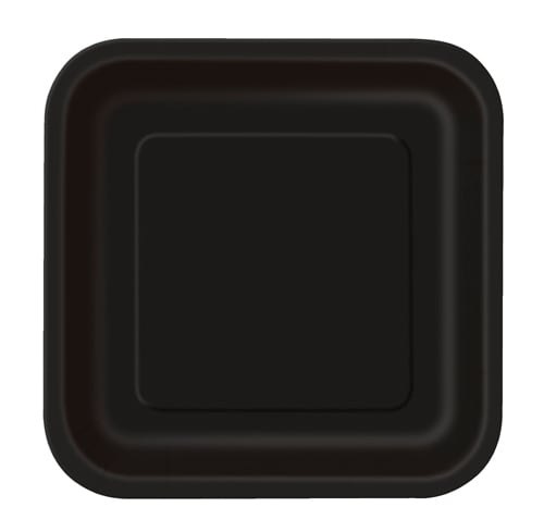 Product Image for Assietter - Svarta fyrkantiga 16-pack