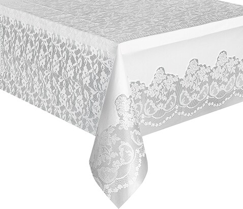 Product Image for Plastduk Vitmönstrad Spets 137 x 243 cm