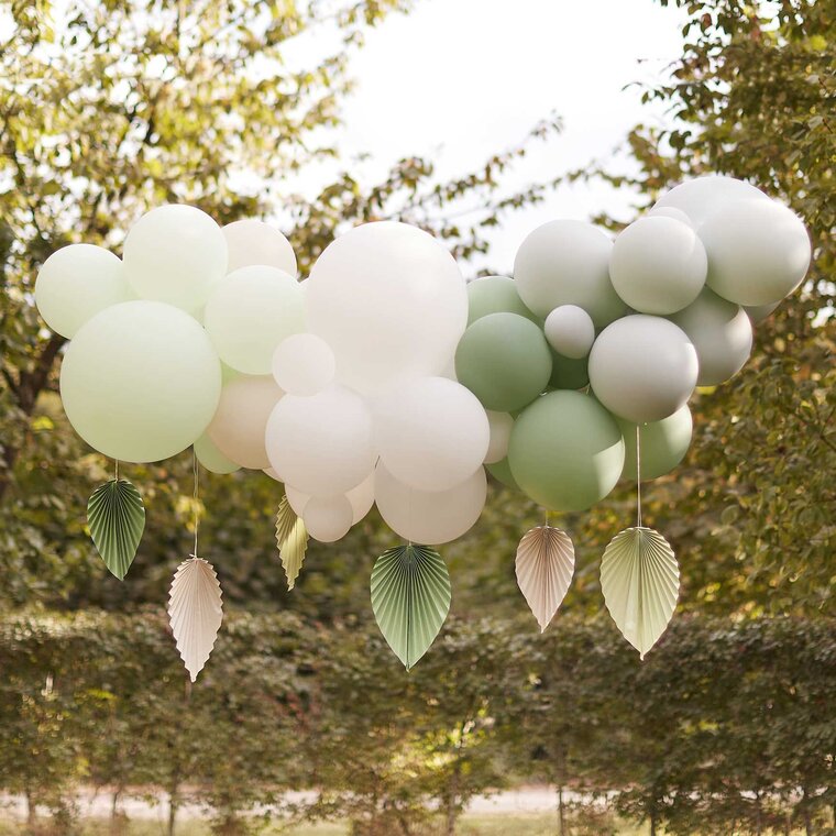 Product Image for DIY Ballonggirlang - Grön/Vit med palmblad