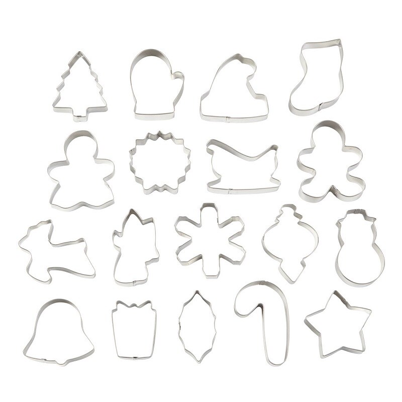 Wilton - Pepparkaksformar med julmotiv 18-pack