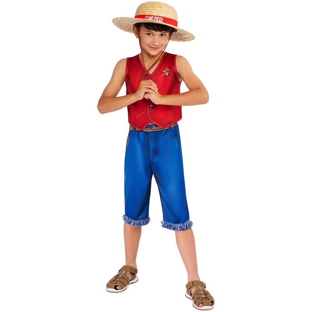 One Piece Luffy Maskeraddräkt 11-13 år