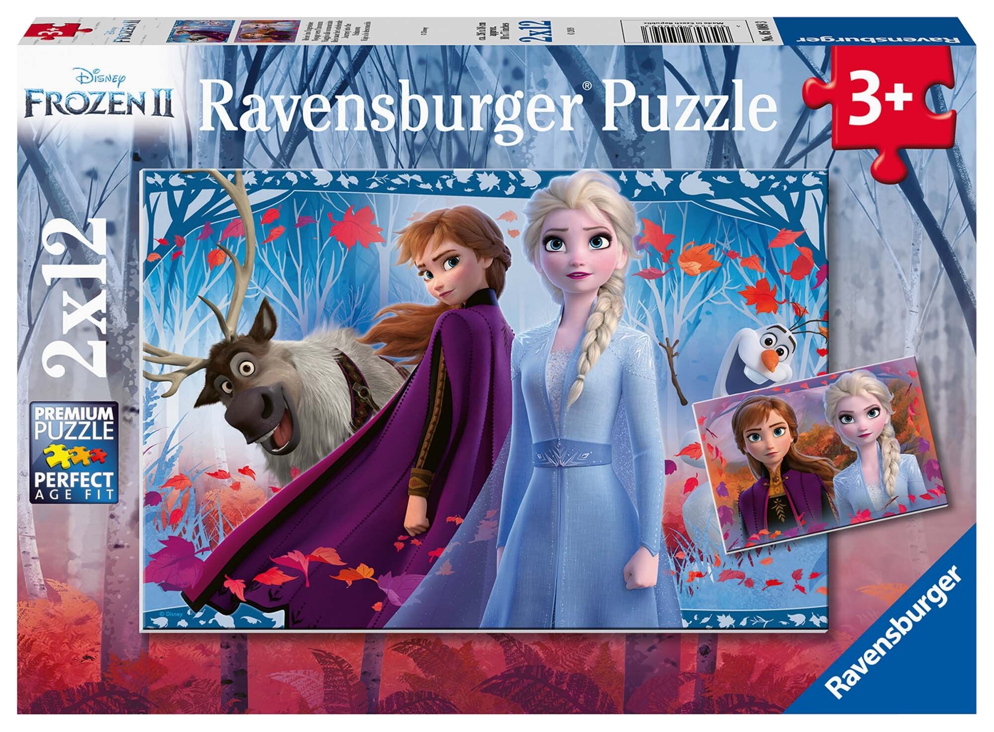 Ravensburger Pussel, Disney - Frozen 2x12 bitar