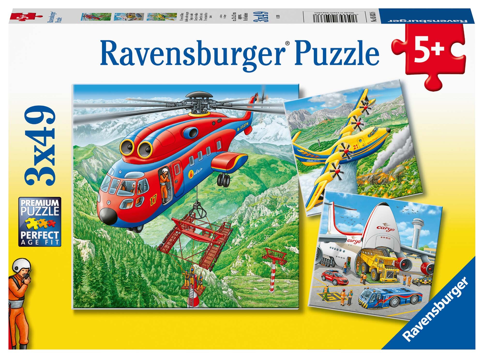 Ravensburger Pussel, Flyg ovan molnen 3x49 bitar