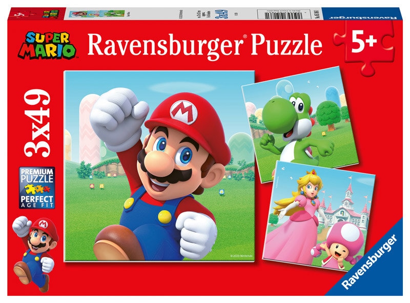 Ravensburger Pussel - Super Mario 3x49 bitar