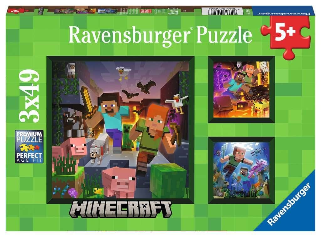 Ravensburger Pussel - Minecraft 3x49 bitar