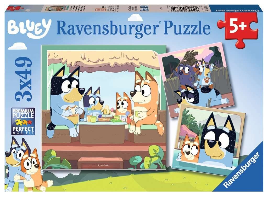 Ravensburger Pussel - Bluey 3x49 bitar