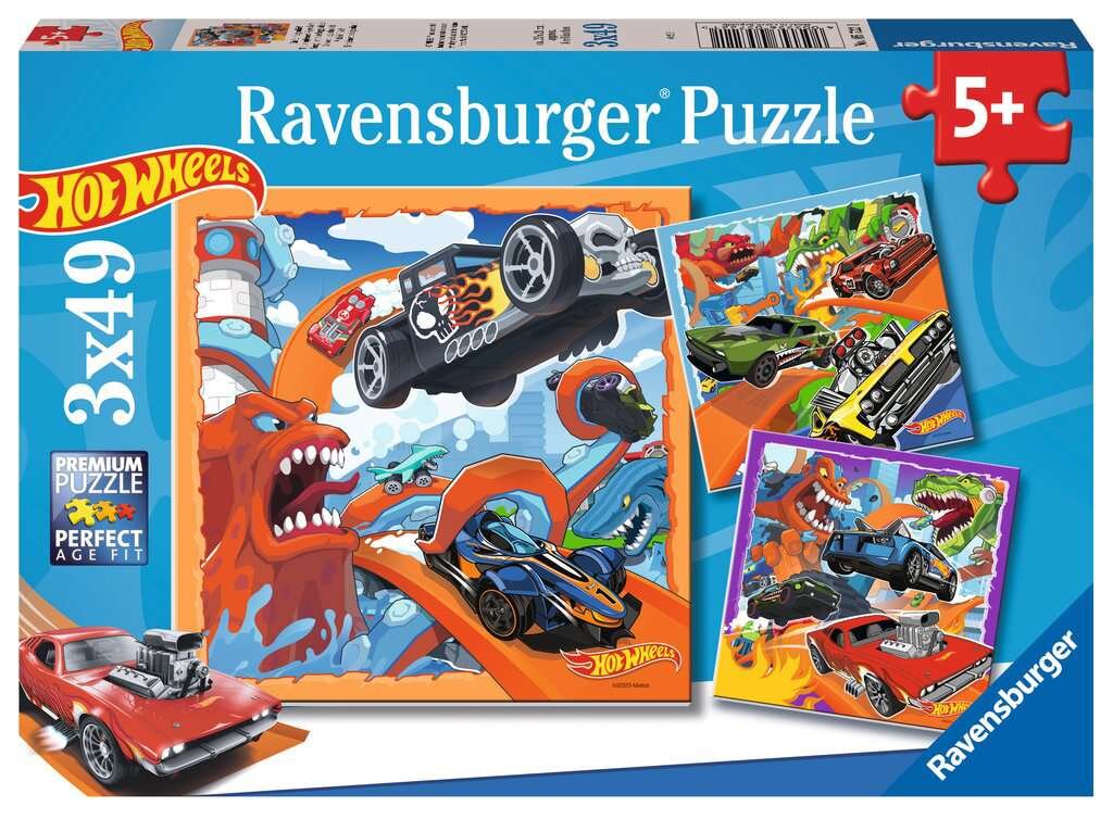 Ravensburger Pussel - Hot Wheels 3x49 bitar